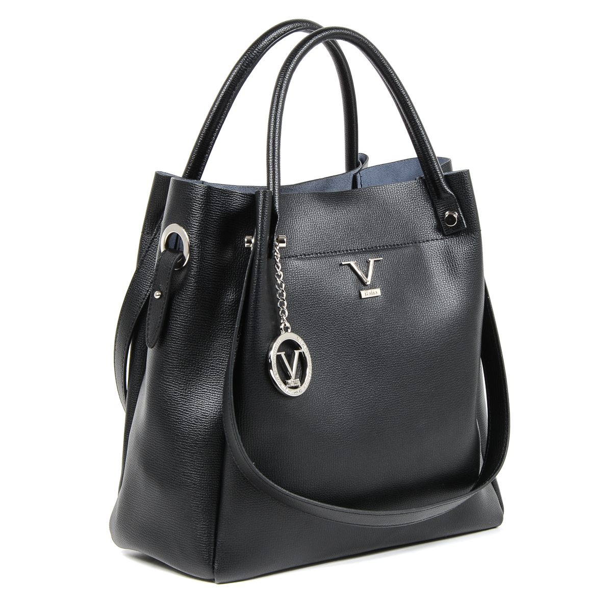 Bolso de mano para mujer V 1969 Italia negro ALESSIA