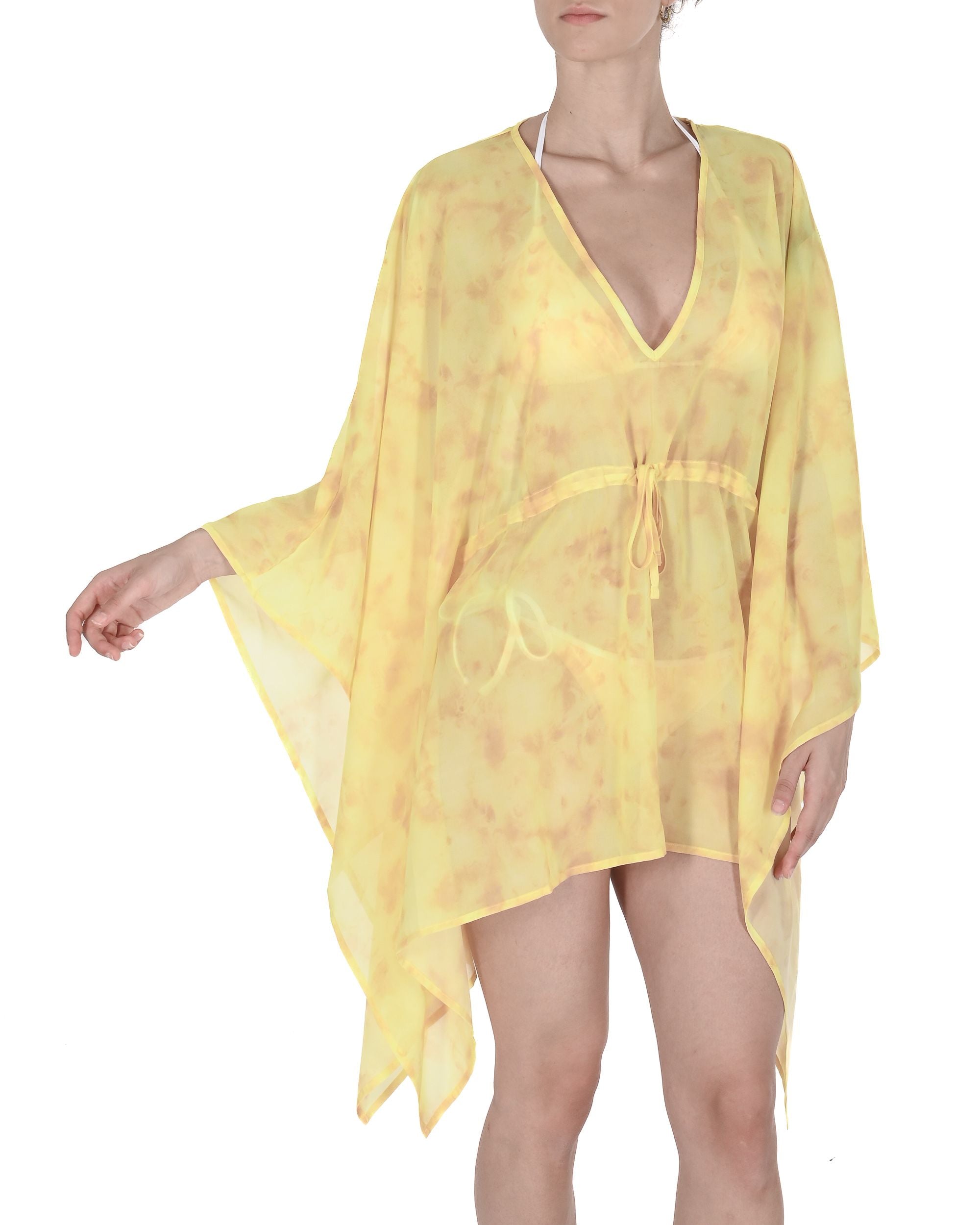 19V69 Italia Womens Swimwear Chiffon Caftan VSC1WCU06 POPCORN
