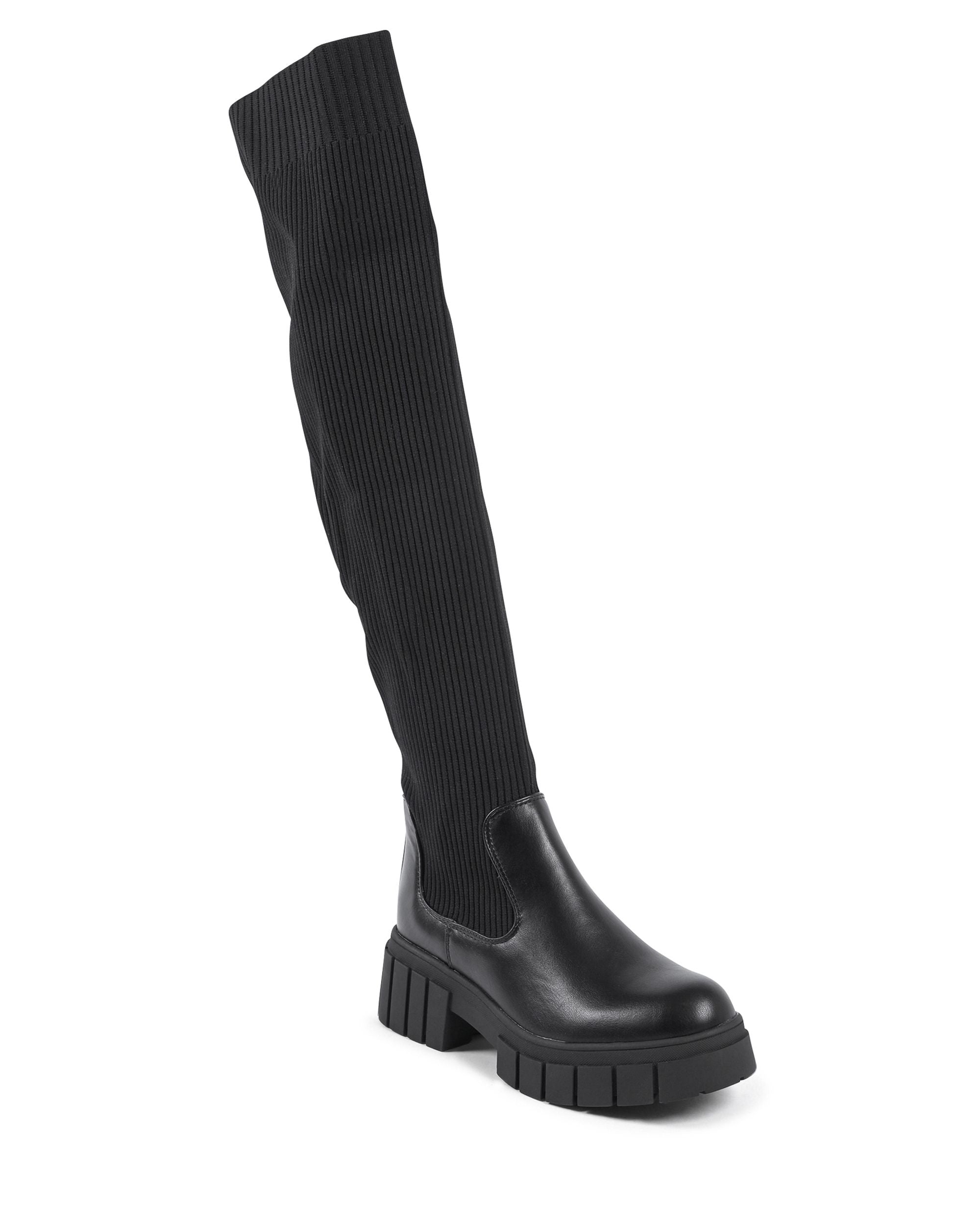 19V69 Italia Bota alta para mujer negra 181-111 NERO