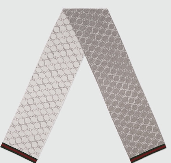 Bufanda Gucci para hombre 23x180 marrón