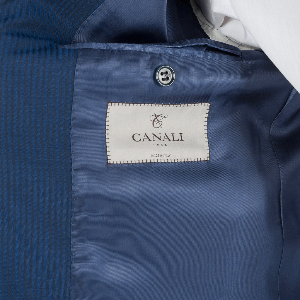 Canali Mens Suit Long Sleeves Blue