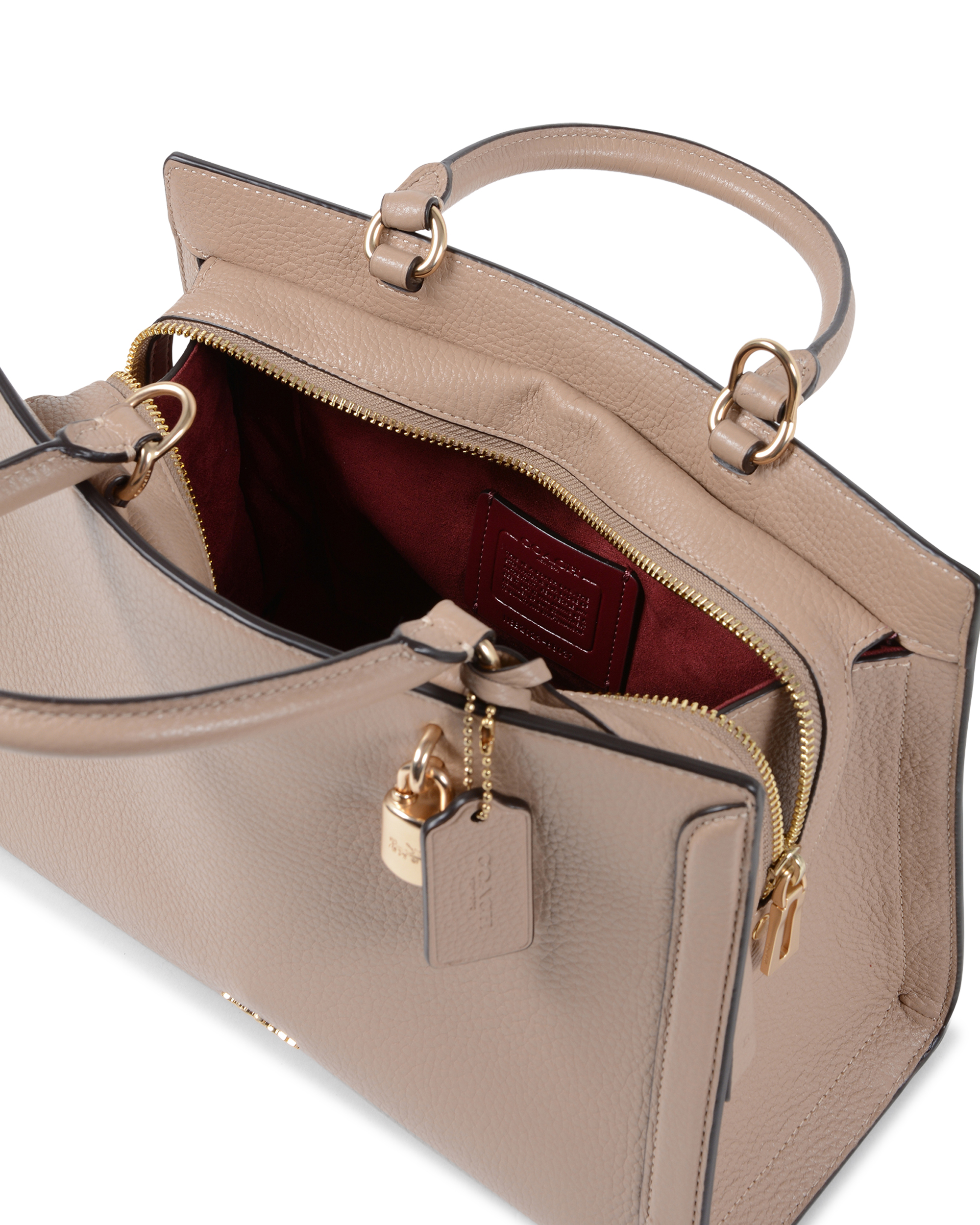 Bolso de mano Coach para mujer color topo F88037 TAUPE