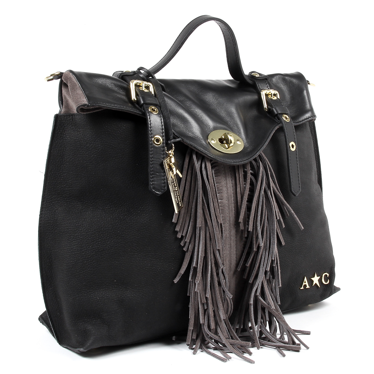 Bolso de mano para mujer Andrew Charles negro LUCY