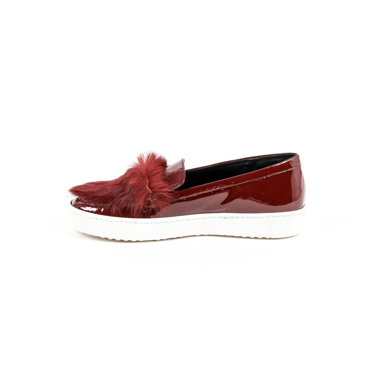 V 1969 Italia Zapatillas sin cordones para mujer 312095 VER BORDEAUX-PELO BORDEAUX