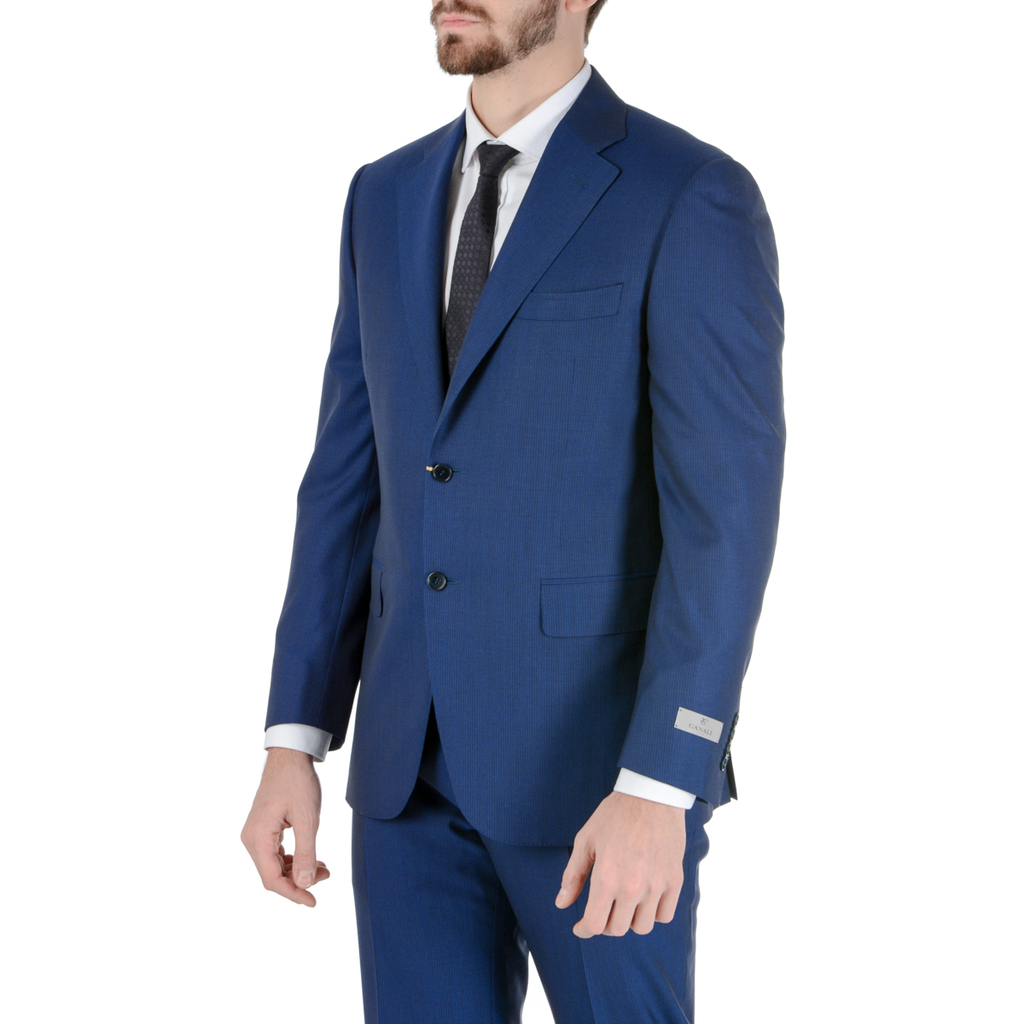 Canali Mens Suit Long Sleeves Blue