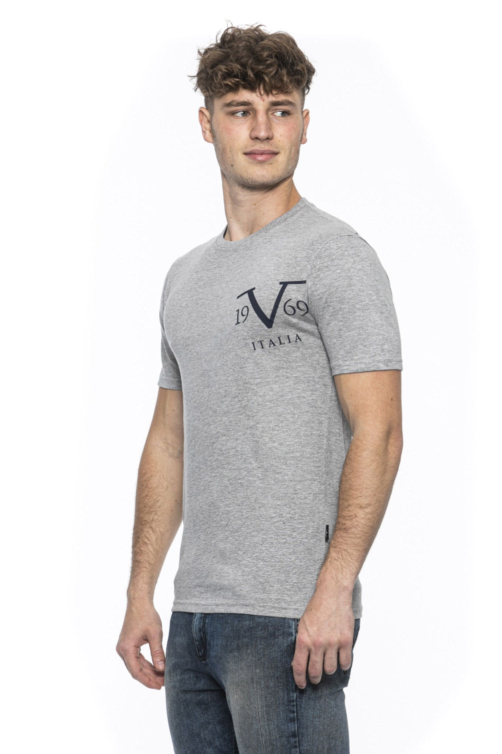 Camiseta Italia 19V69 para hombre gris MIKE GREY