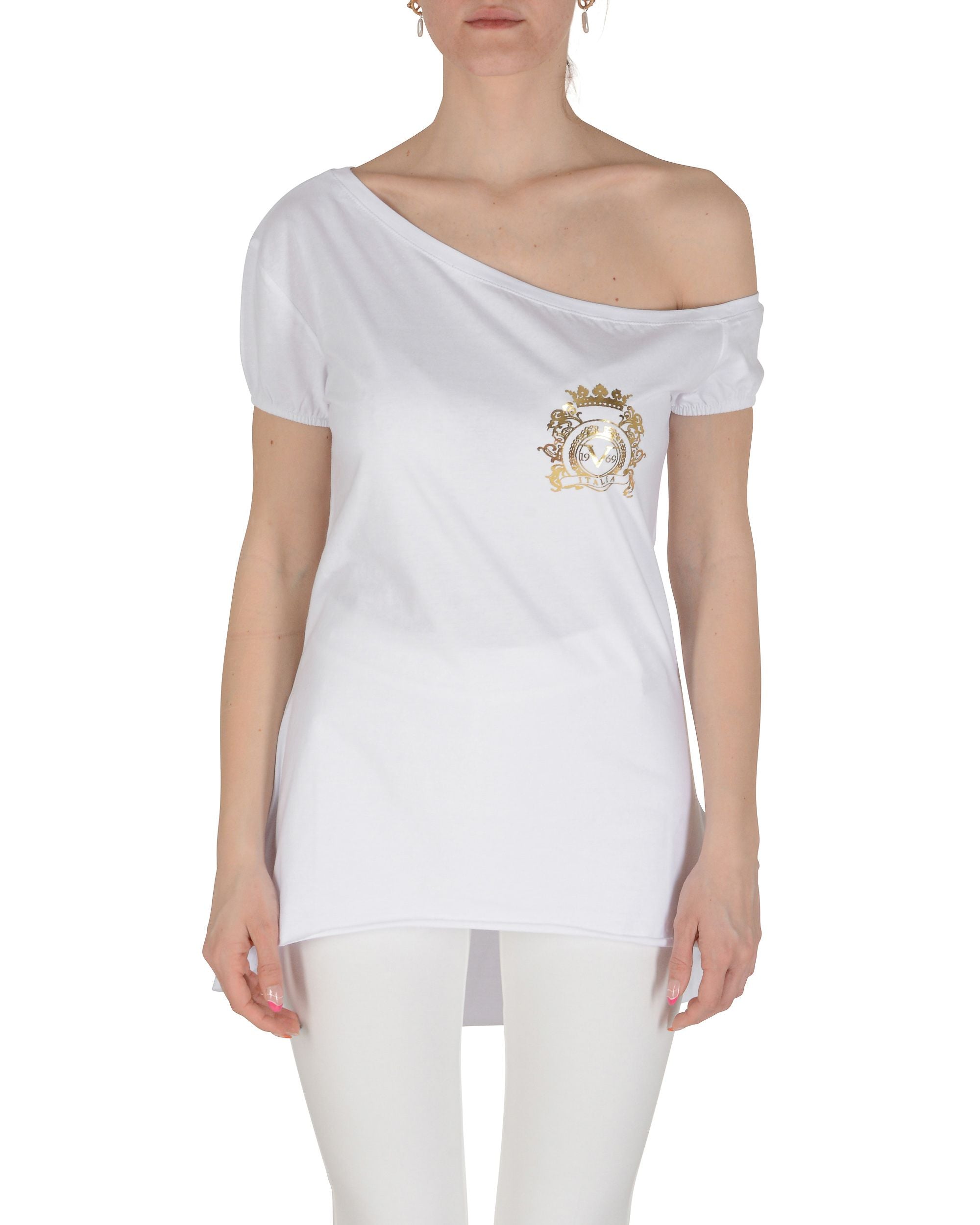 19V69 Italia Blusa de mujer blanca LAC WHITE