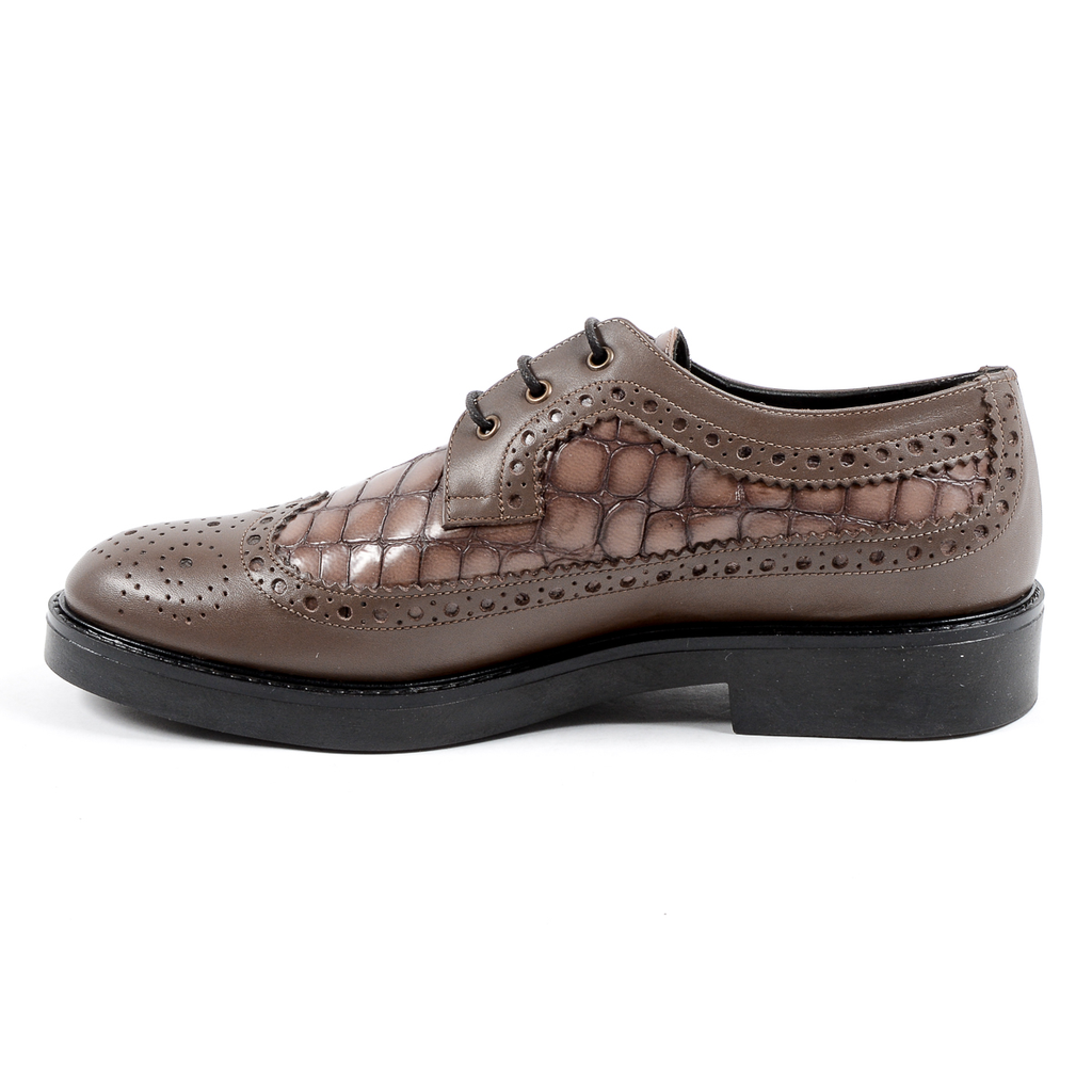 V 1969 Italia - Zapato brogue para mujer, color topo, TRENTO