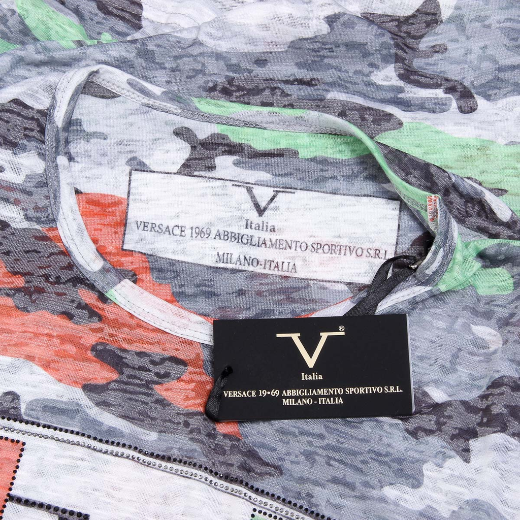 V 1969 Italia Mens T-shirt Short Sleeves Round Neck Multicolor OWEN