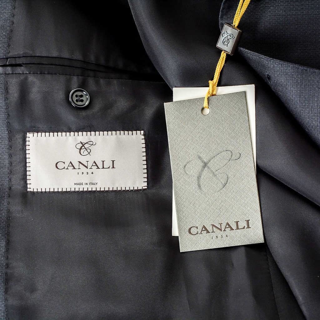 Canali Mens Suit Long Sleeves Black