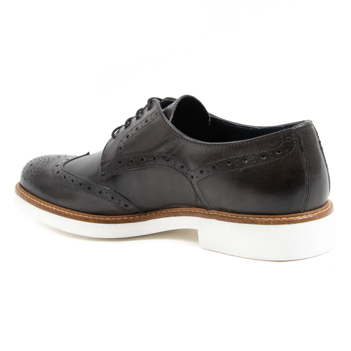 V 1969 Italia - Zapatos brogue para hombre, color gris oscuro, VINCENT