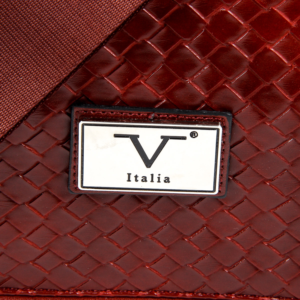 Bolso de mano para hombre V 1969 Italia rojo oscuro LEROY