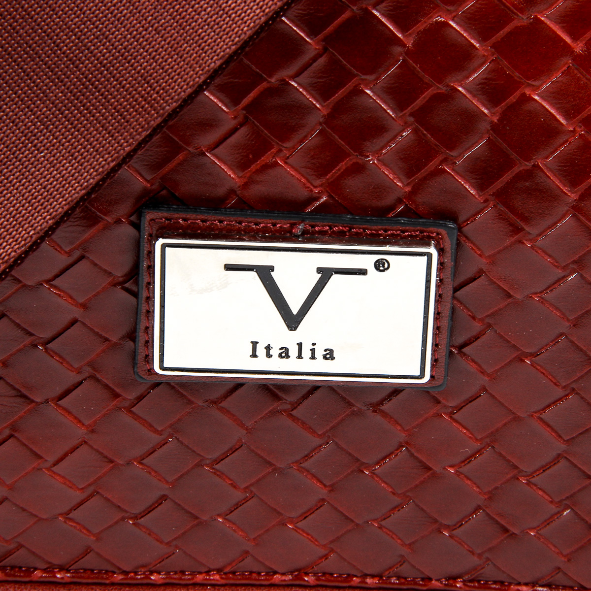 Bolso de mano para hombre V 1969 Italia rojo oscuro LEROY
