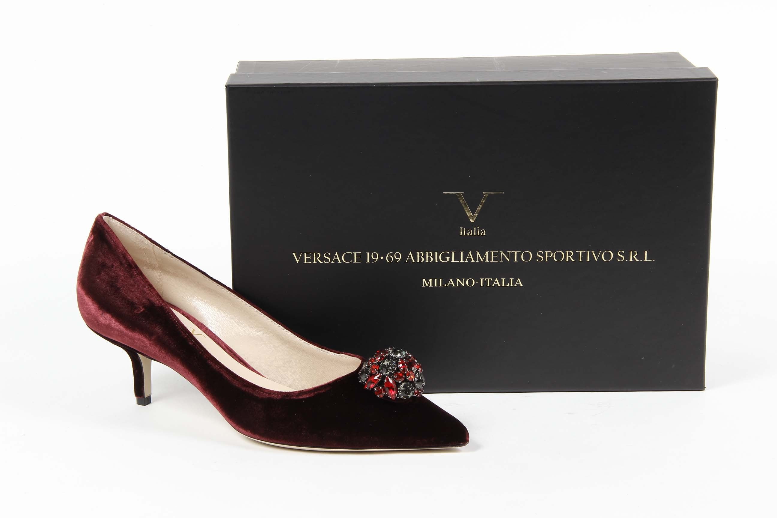 V 1969 Italia Zapatos de salón para mujer 3106153 VELLUTO 391 BURDEOS