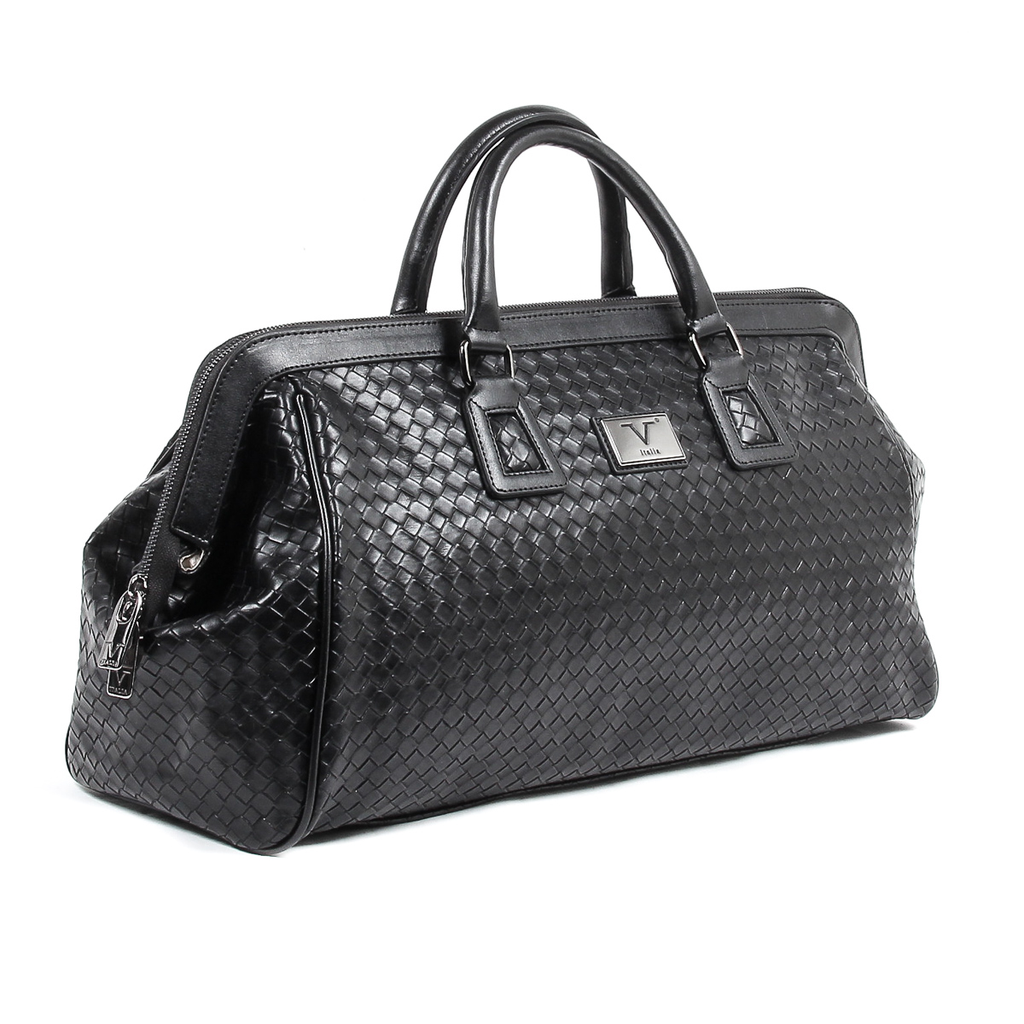 Bolso de mano para hombre V 1969 Italia negro WILLY