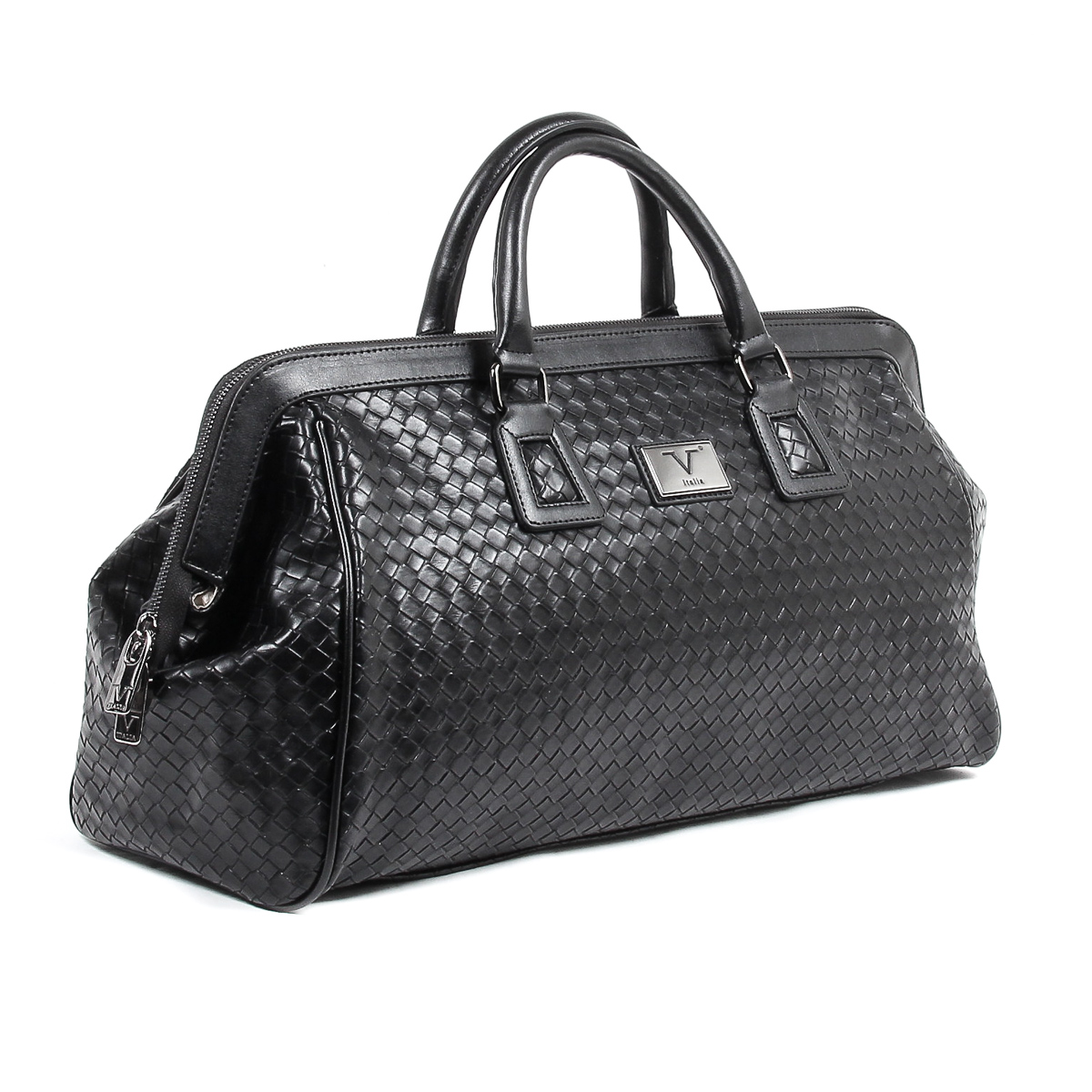 Bolso de mano para hombre V 1969 Italia negro WILLY