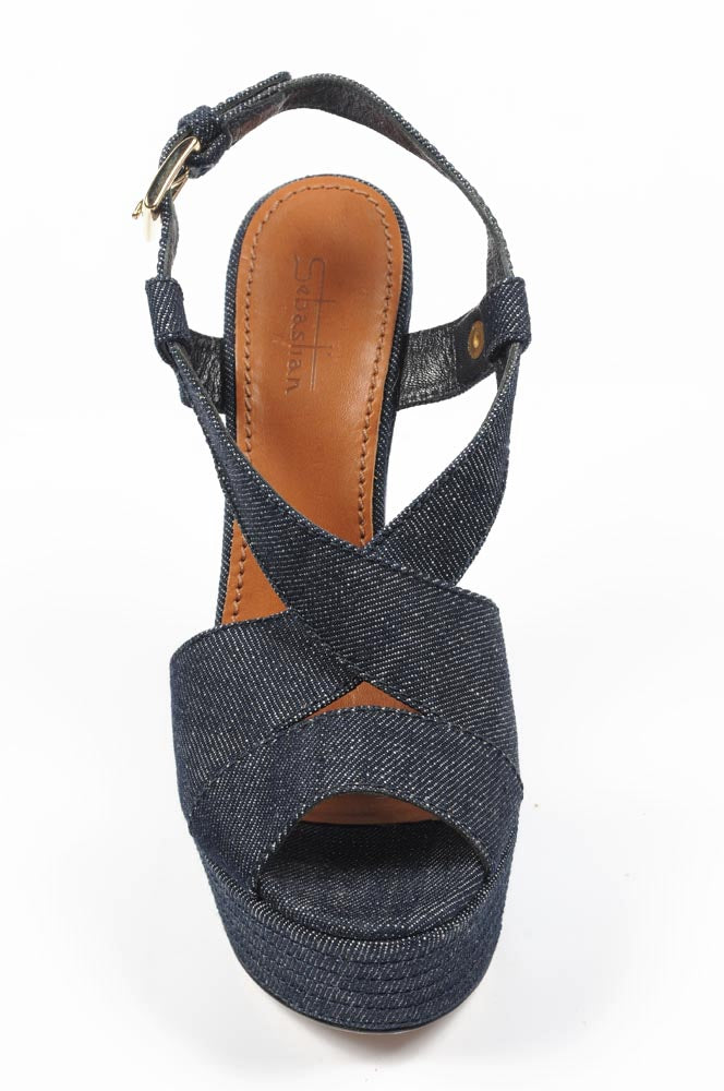 Alpargatas de cuña para mujer Sebastian Milano S5309 JEANS VALIVO