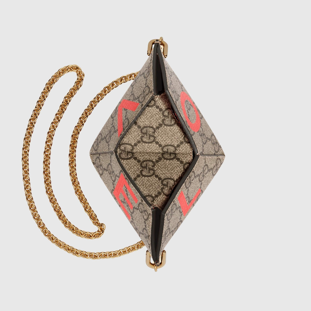 Gucci GG Supreme Monogram Valentines Day marrón rojo