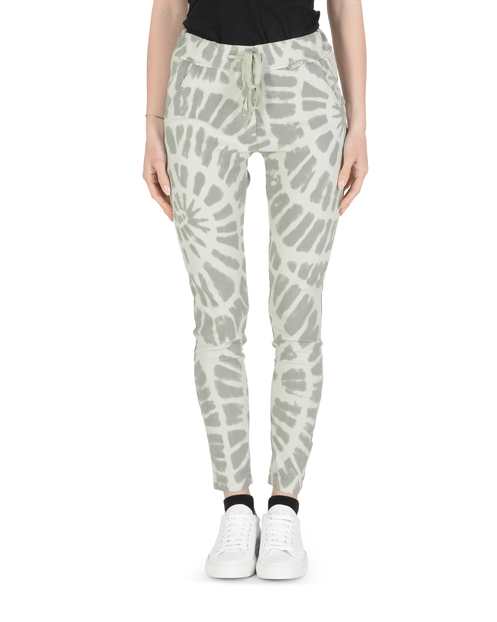 19V69 Italia Pantalones de mujer Verde claro ESPIRAL VERDE CLARO