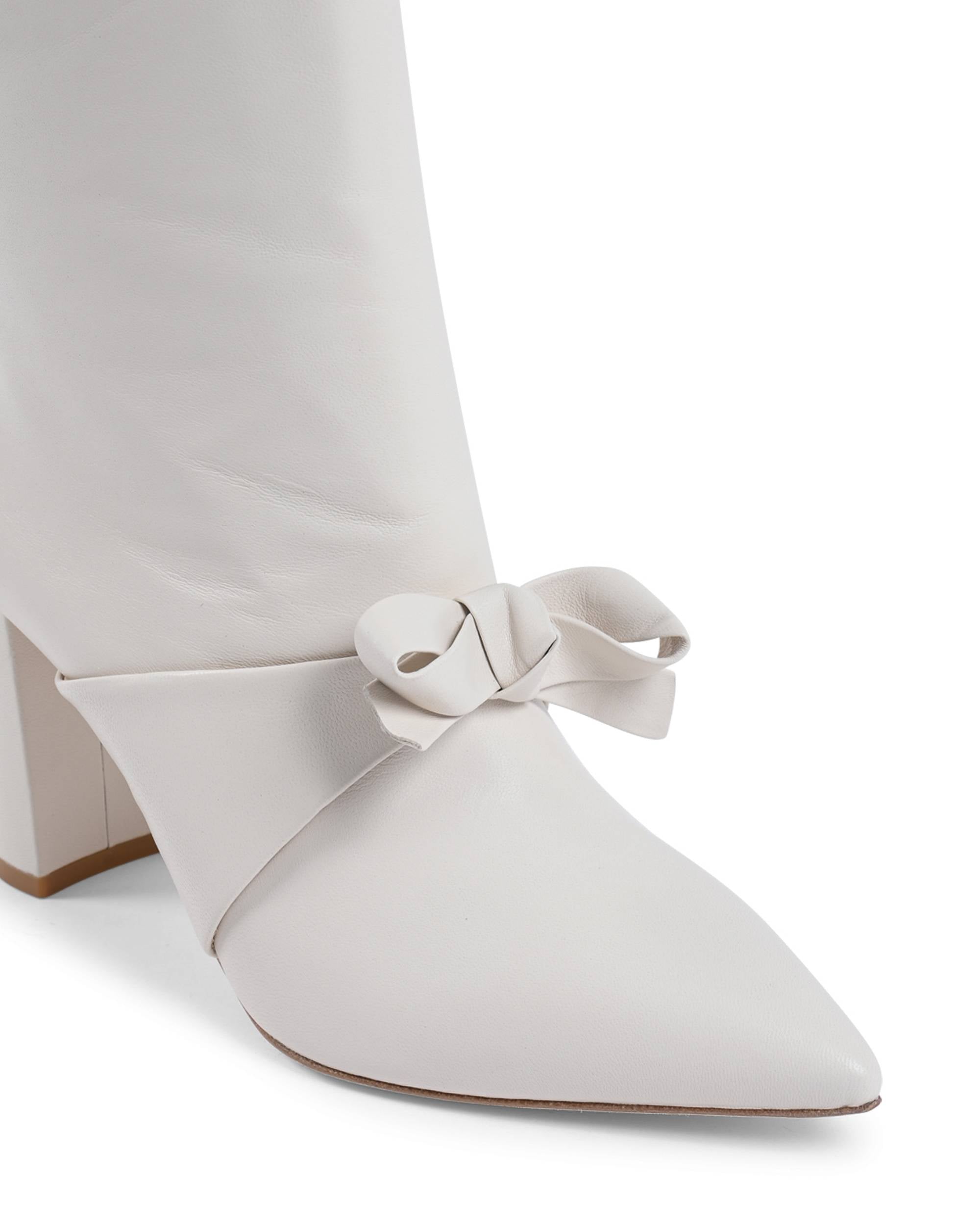 Dominic Boot - Bota corta color blanco roto