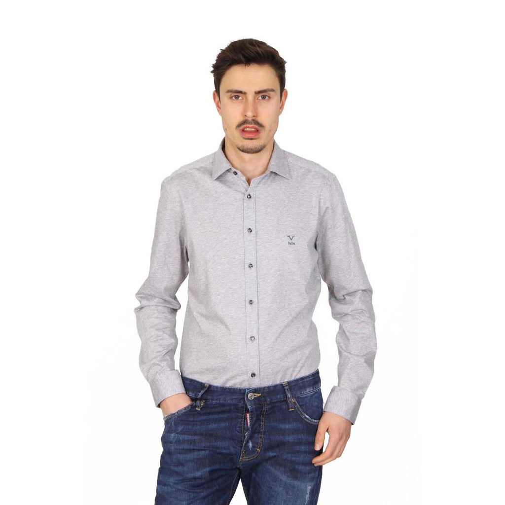 Camisa de manga larga para hombre V 1969 Italia Paris Jersey gris melange