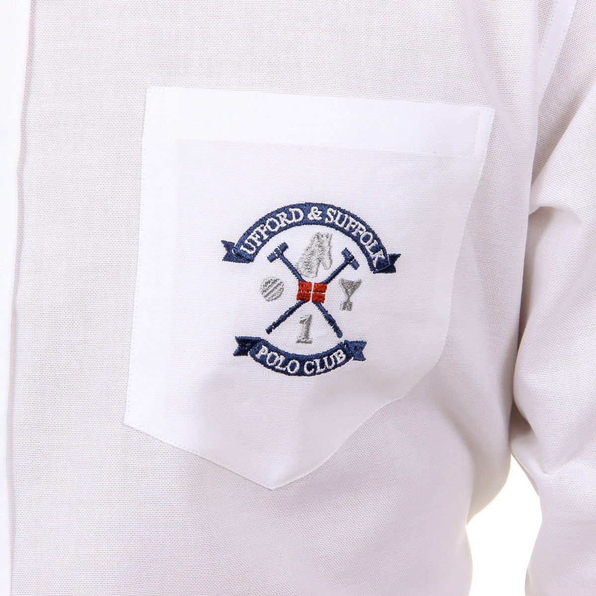 Camisa de hombre del Ufford & Suffolk Polo Club USC03 C1 BIANCO