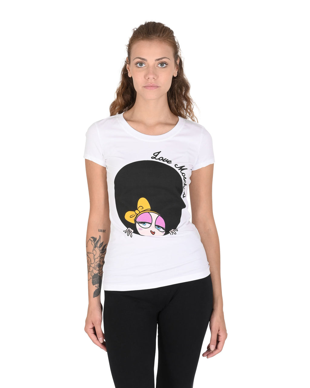 Camiseta Love Moschino para mujer W 4 B19 4Z E 2065 A00 BLANCO ÓPTICO