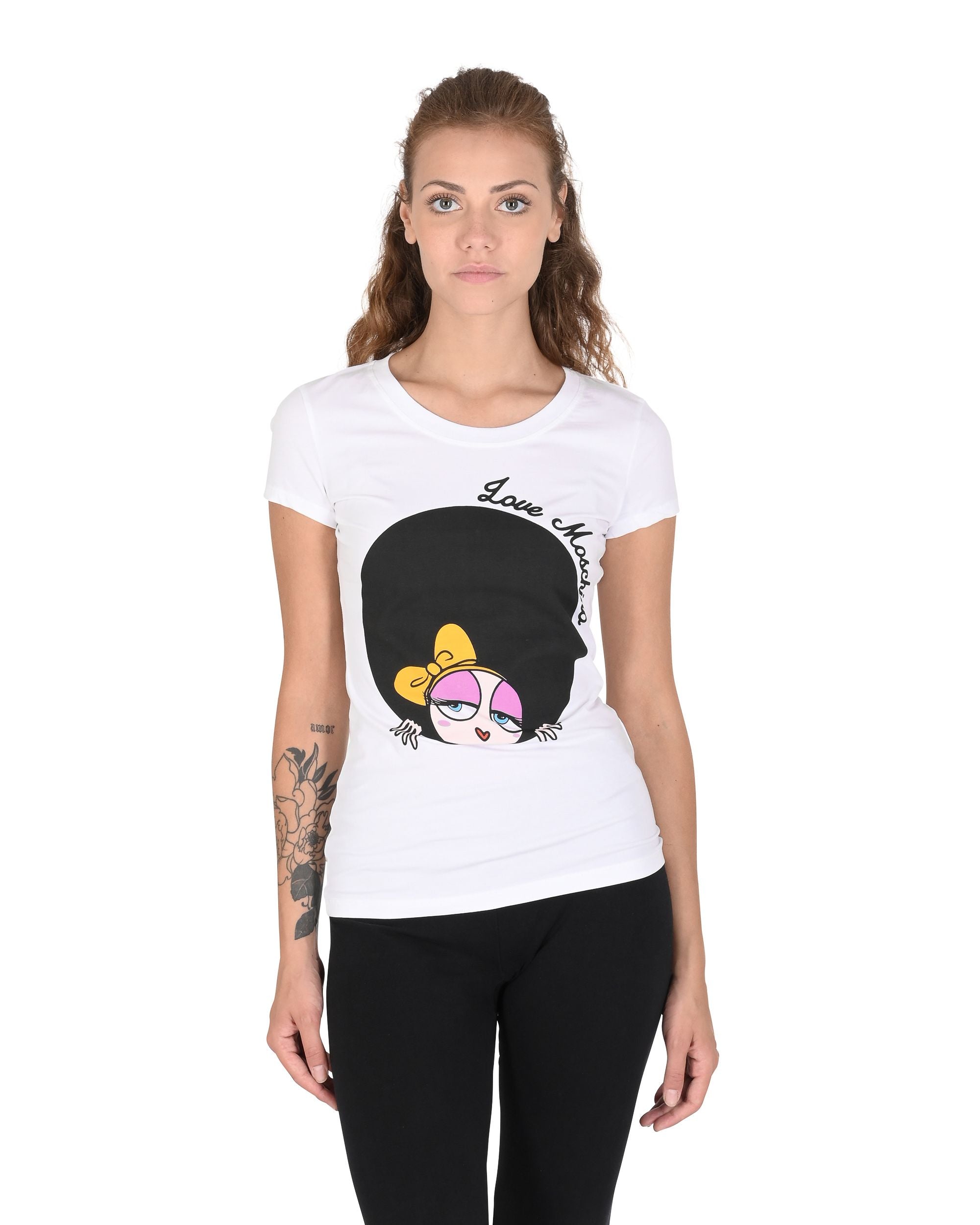Camiseta Love Moschino para mujer W 4 B19 4Z E 2065 A00 BLANCO ÓPTICO
