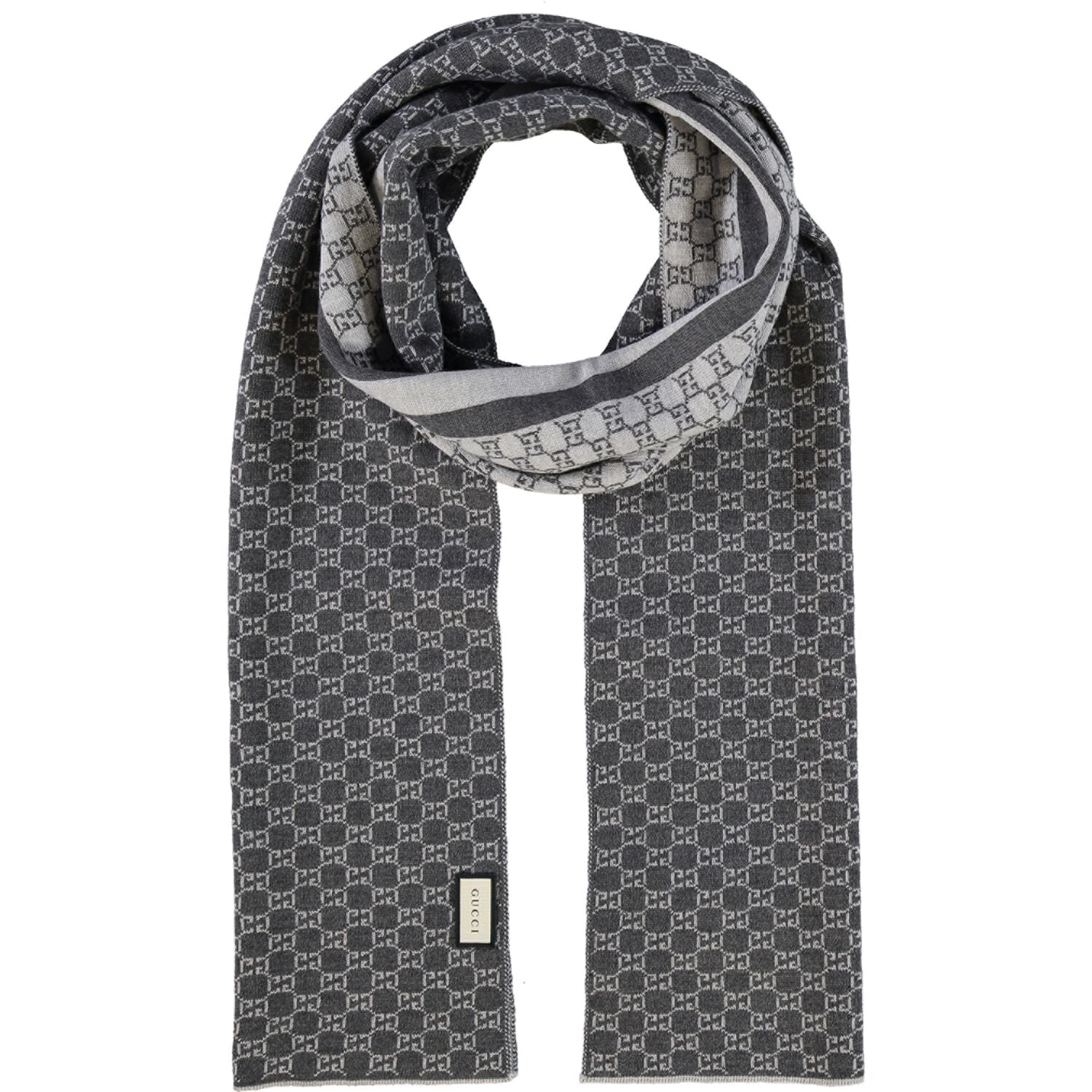 Bufanda Gucci para hombre 30x200 gris