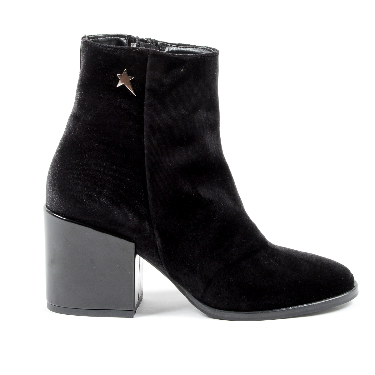 Andrew Charles Womens Heeled Ankle Boot Black CHARLIZE