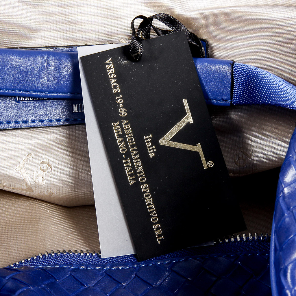 Bolso de mano para hombre V 1969 Italia azul JEFF
