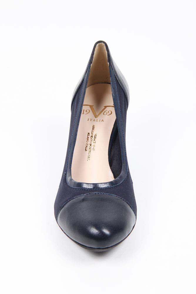 V 1969 Italia Zapatos de cuña para mujer 4356 480 TES TES ELASTICO RETE BLU