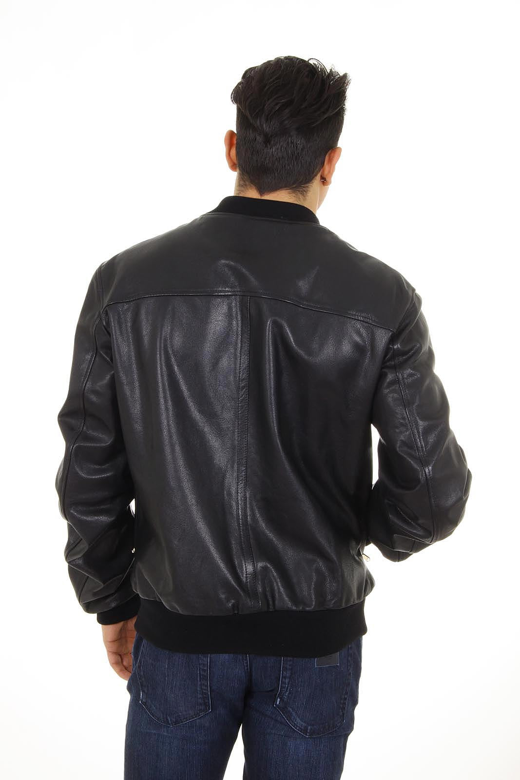 Chaqueta de cuero Dolce & Gabbana para hombre G9BN9L FUL1R N0000