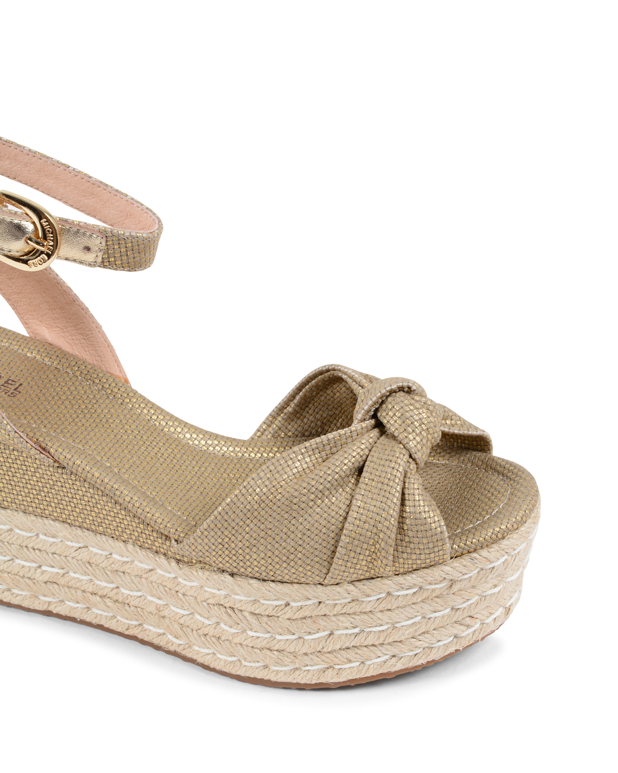 Sandalias de plataforma para mujer Michael Kors doradas MAXWELL
