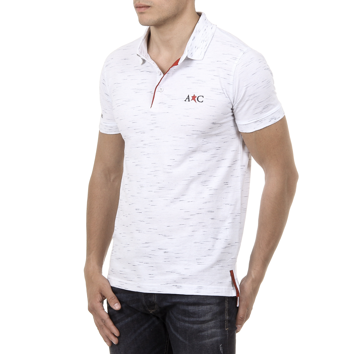 Andrew Charles Mens Polo Short Sleeves White RYAN