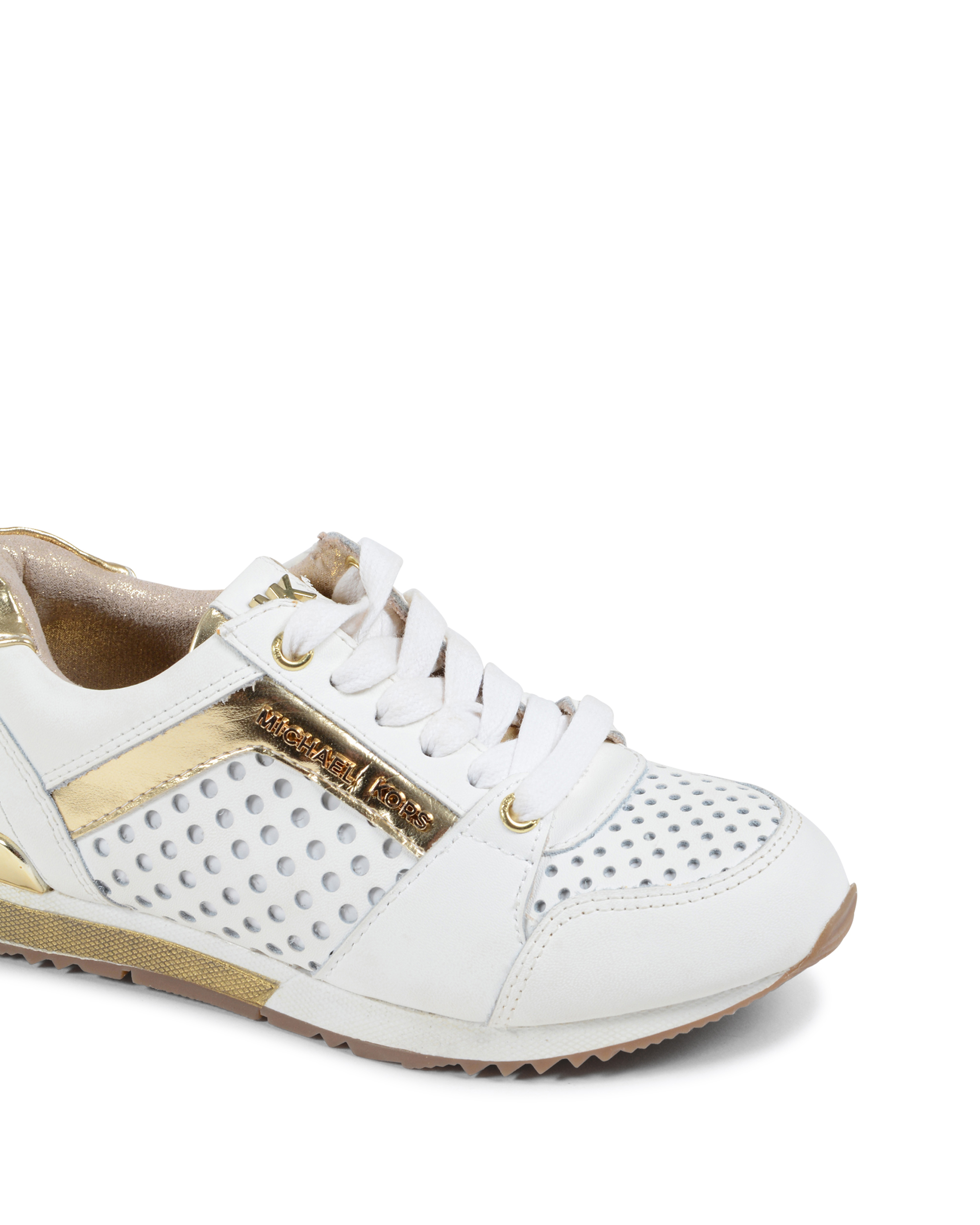 Zapatillas Michael Kors para niña blancas ZIA ALLIE SAY ORO BLANCO