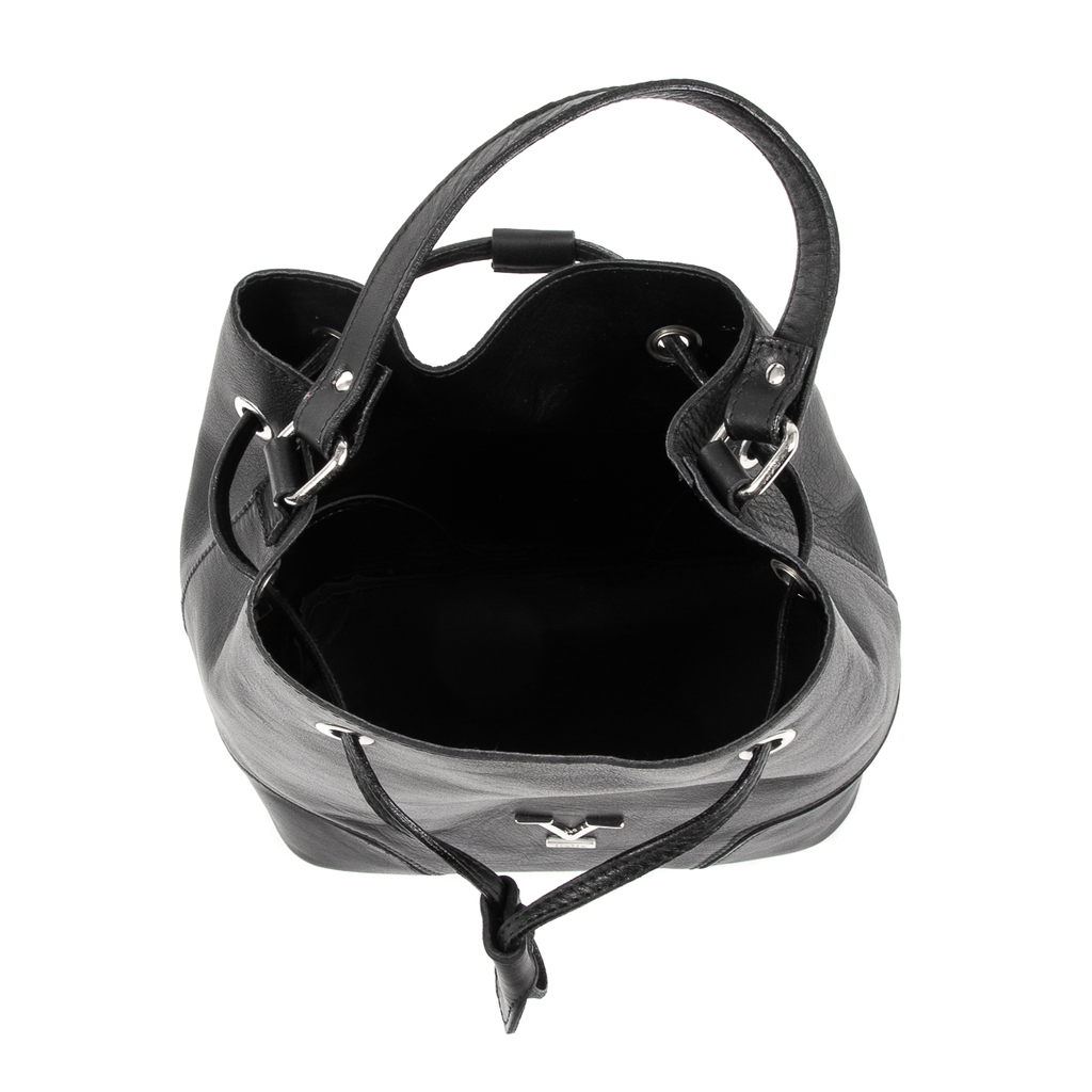 Bolso de mano para mujer V 1969 Italia negro HILTON