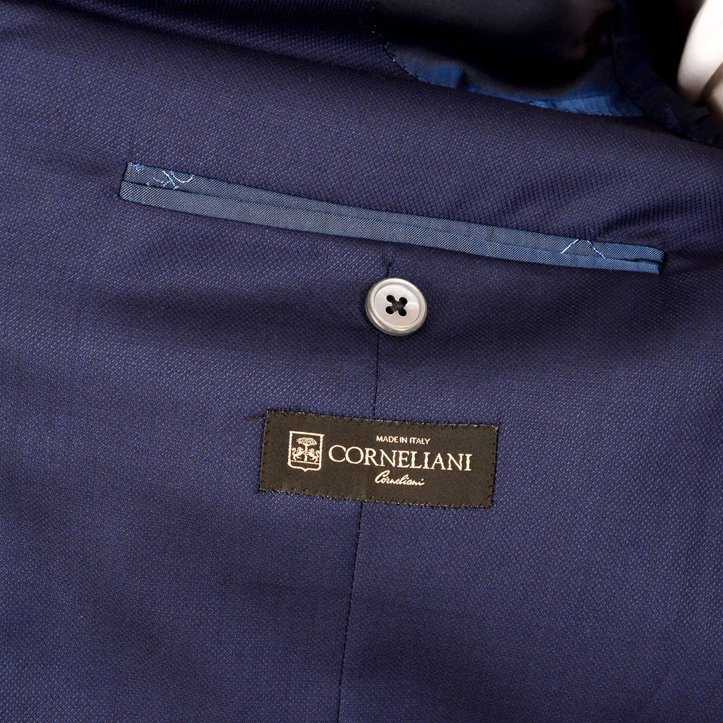 Corneliani Mens Jacket Long Sleeves Dark Blue