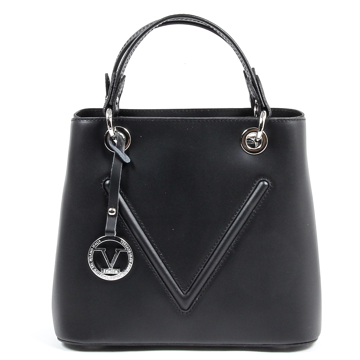 Bolso de mano para mujer V 1969 Italia V004-S RUGA NERO