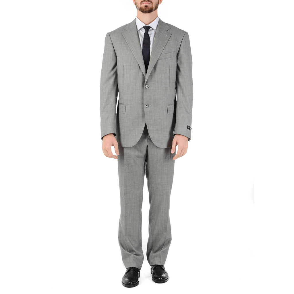 Corneliani Mens Suit Long Sleeves Grey Super 160's