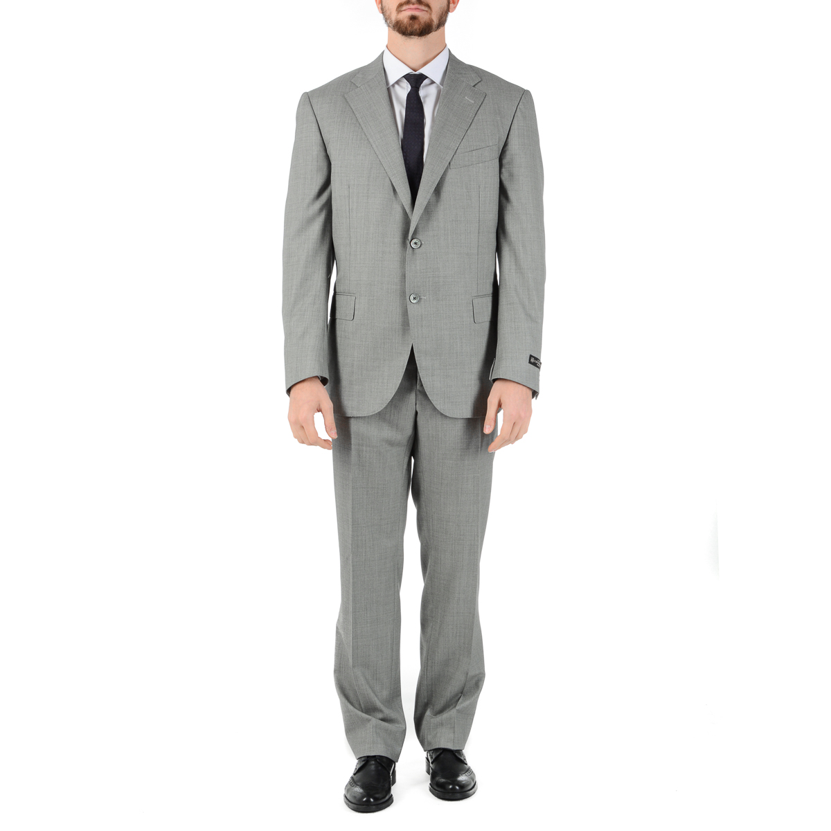 Corneliani Mens Suit Long Sleeves Grey Super 160's