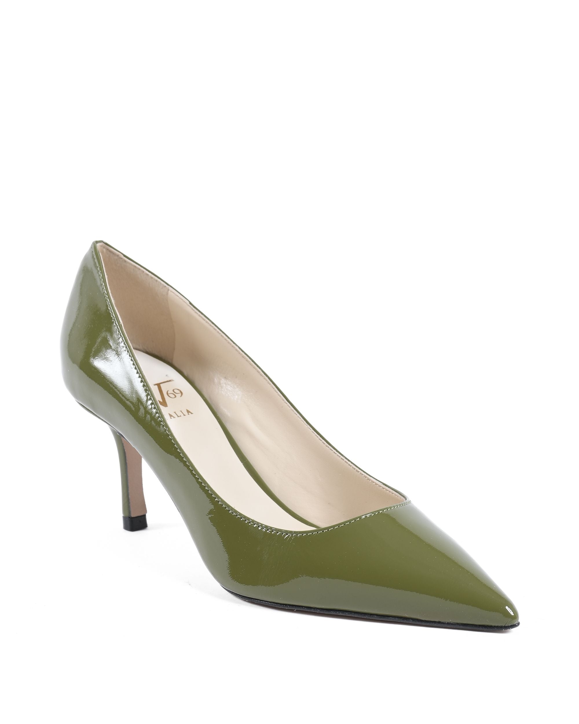 19V69 Italia Zapatos de salón para mujer Verde oscuro INES65 CHAROL VERDE
