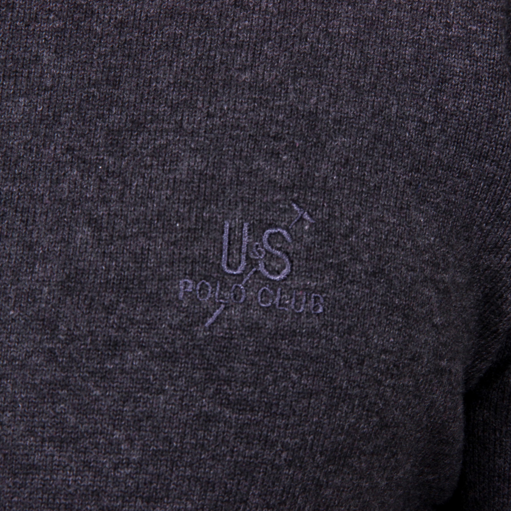 Ufford & Suffolk Polo Club Mens Sweater Long Sleeves Round Neck PULLRUS100 ANTHRACITE