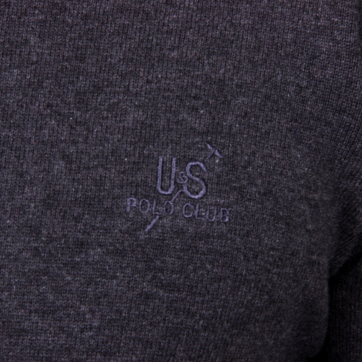 Ufford & Suffolk Polo Club Mens Sweater Long Sleeves Round Neck PULLRUS100 ANTHRACITE