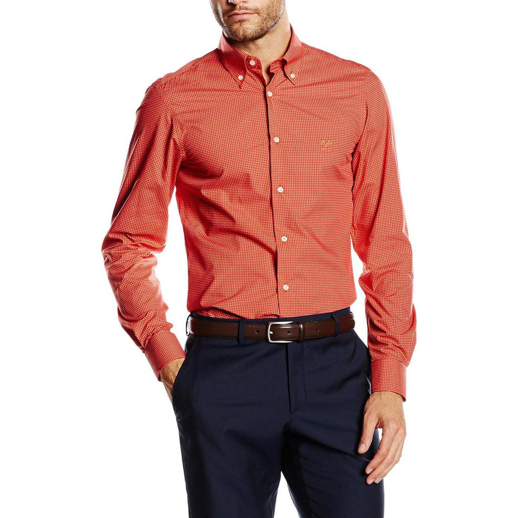 Camisa de hombre V 1969 Italia con cuello abotonado y corte entallado SBD63