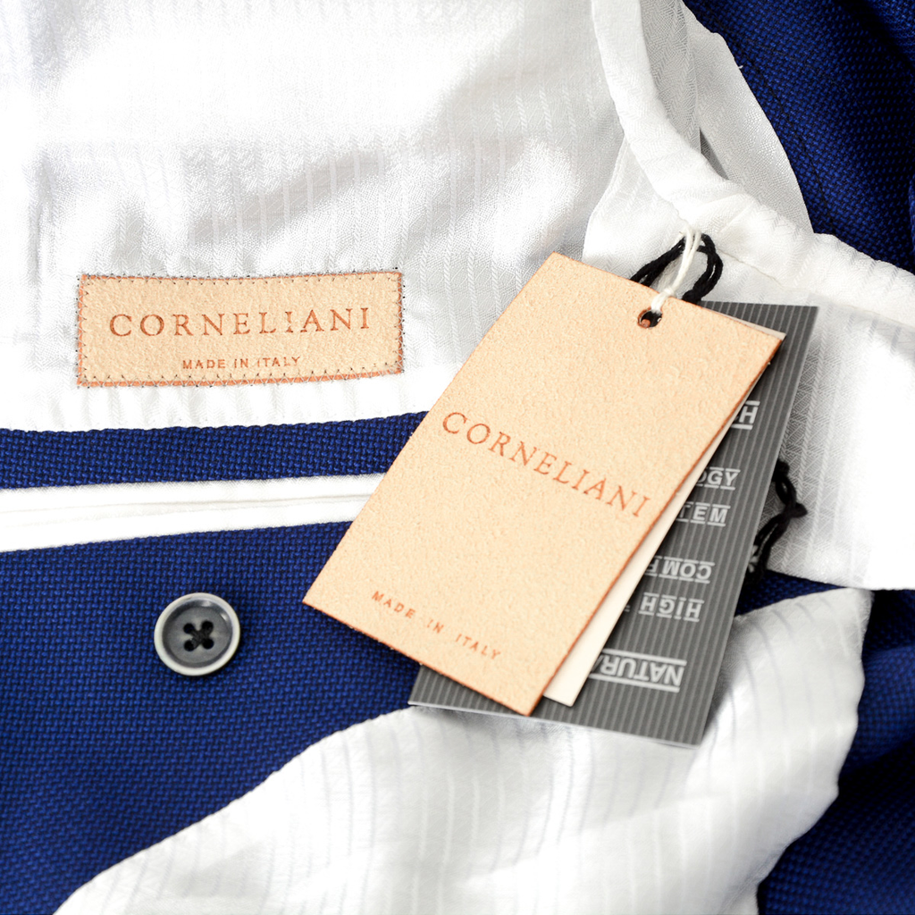 Corneliani Mens Jacket Long Sleeves Blue