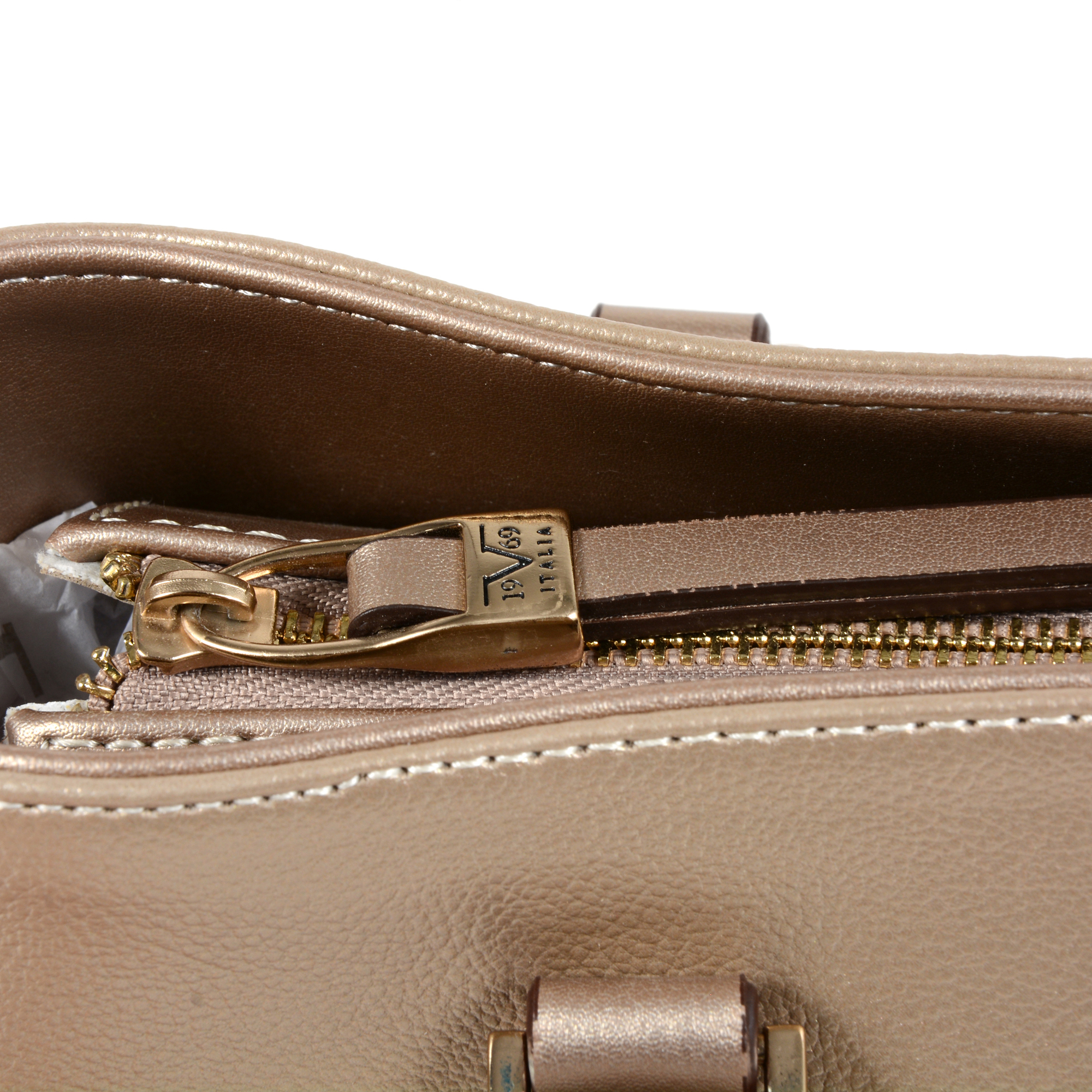 V 1969 Italia Womens Handbag Gold PORTO