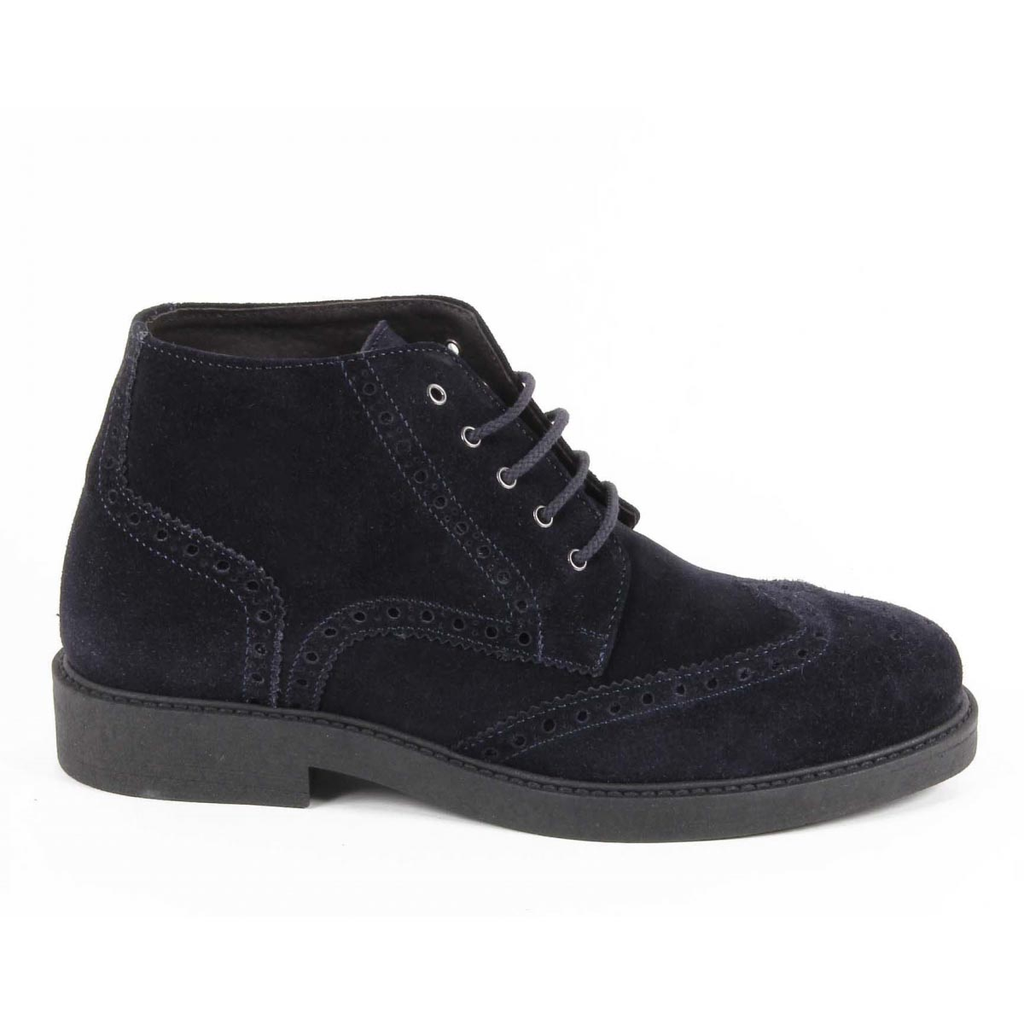 Botín para hombre V 1969 Italia V2660 CAMOSCIO NAVY