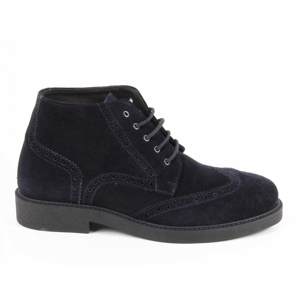 Botín para hombre V 1969 Italia V2660 CAMOSCIO NAVY
