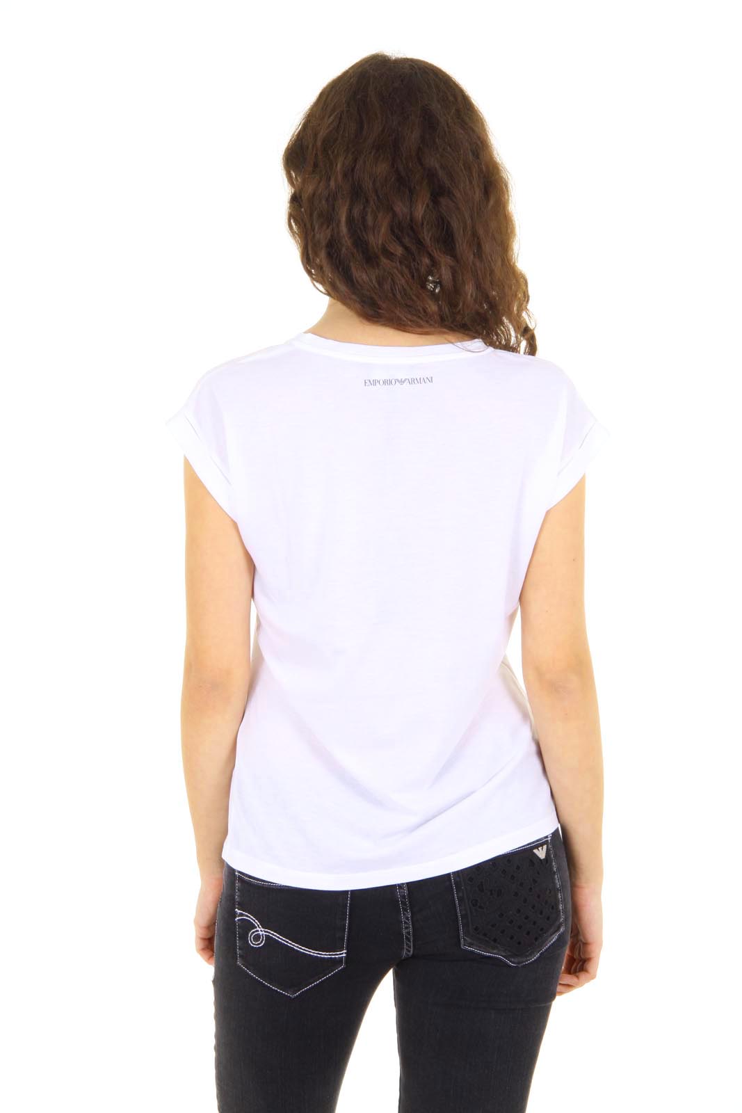 Camiseta de manga corta para mujer Emporio Armani AGH68 CQ 10